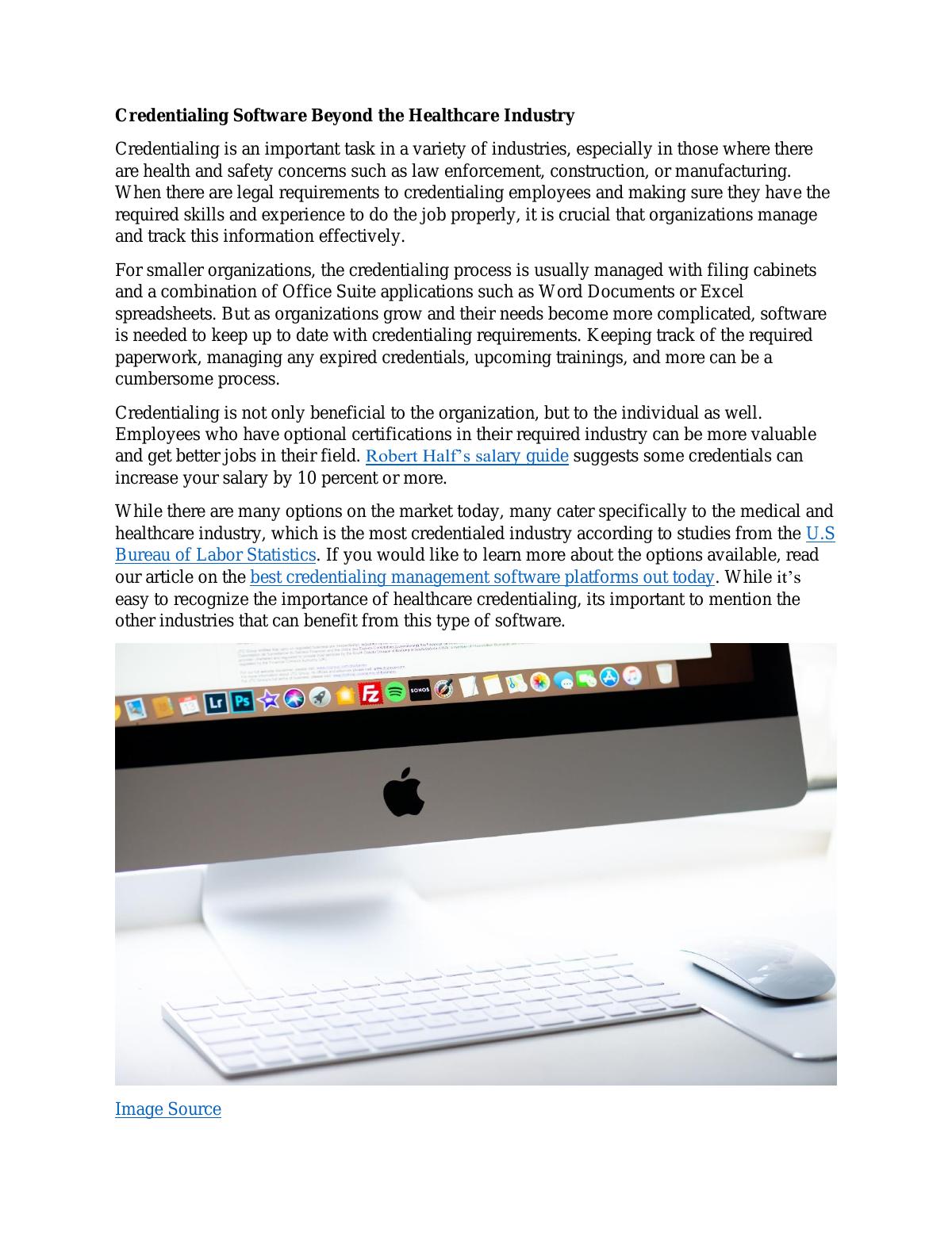Credentialing Software Beyond the Healthcare Industry