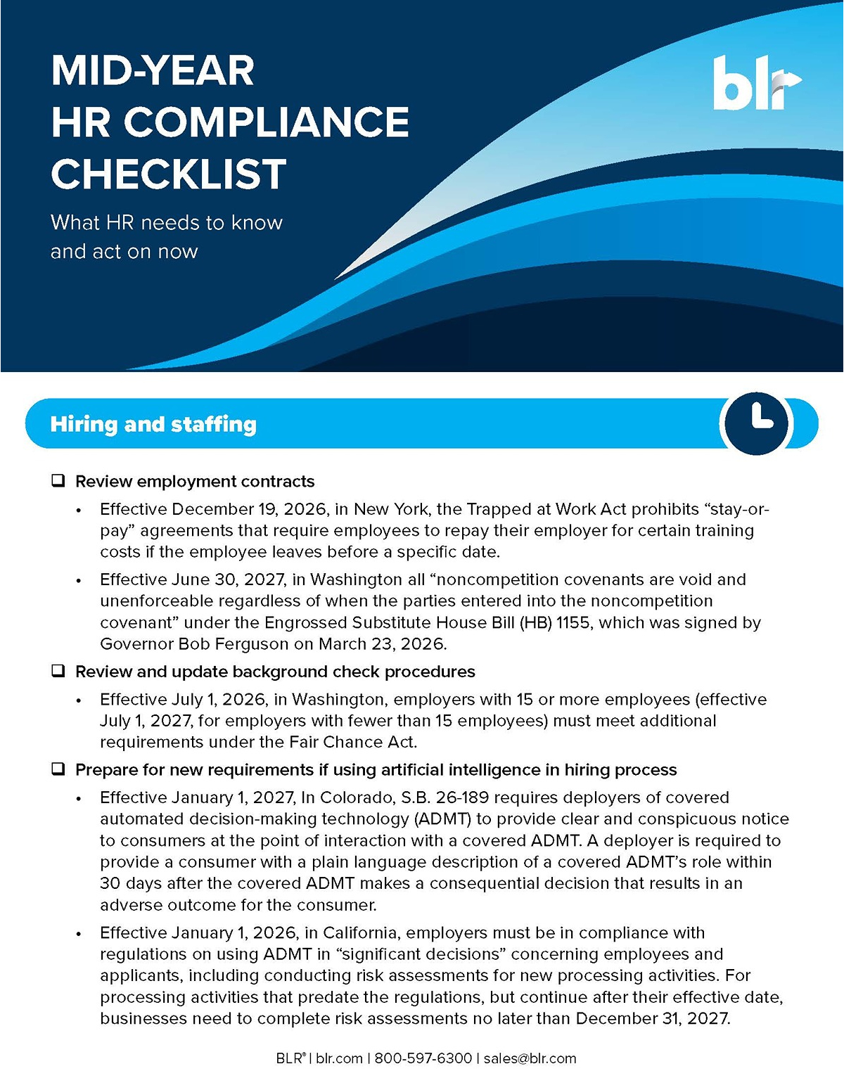 2026 Mid-Year HR Compliance Checklist