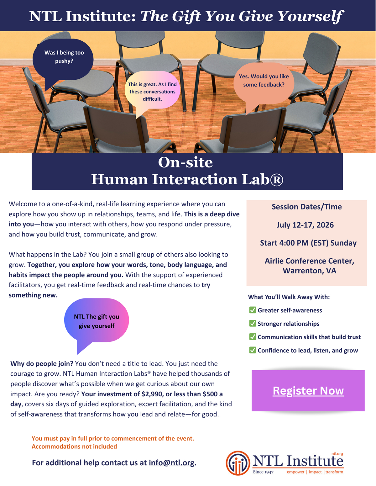 Human Interaction Laboratory® In person - July 2026
