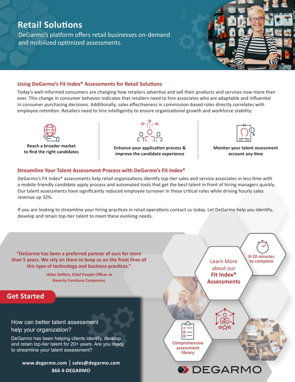 Using DeGarmo’s Fit Index® Assessments for Retail Solutions