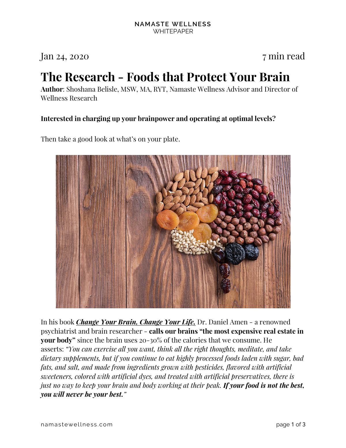 Foods that Protect Your Brain
